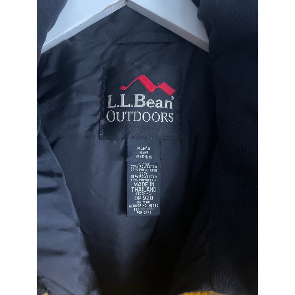 L.L. Bean Outdoors Coat Vintage Yellow Ski Jacket 80s 90s Retro Gathered Waist M - Picture 3 of 9